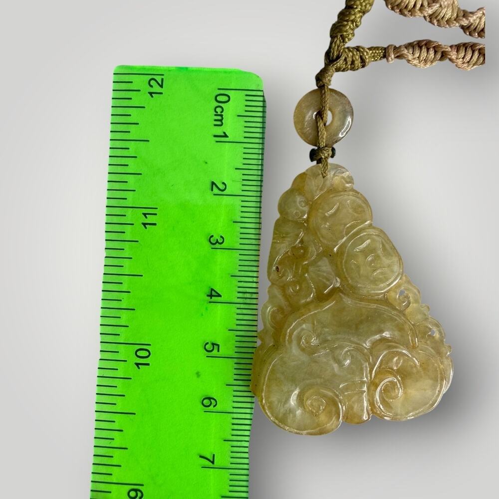 Vintage Hand Carved Green Nephrite Jade Pixiu Pendant Chinese Lucky - Picture 7 of 7